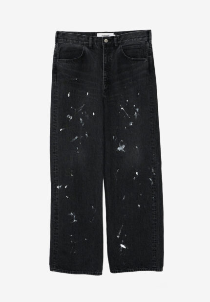 Basketcase Gallery 13OZ Painted Denim 5 Pocket Pants, Black