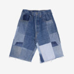 Basketcase B Sides Madras Short Rework, Vintage Indigo 25