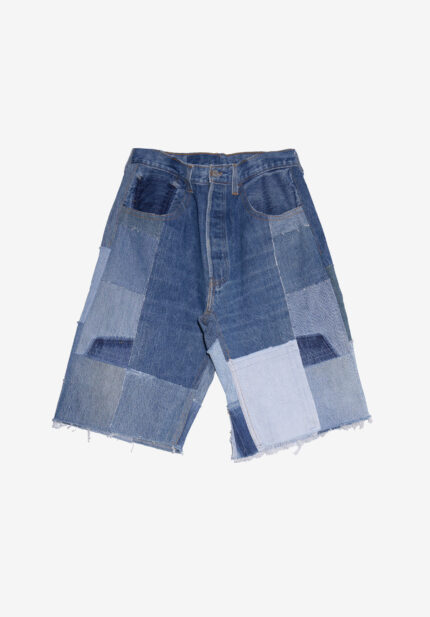 Basketcase B Sides Madras Short Rework, Vintage Indigo 25