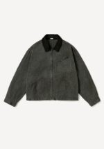 Basketcase Gallery Vintage Black Chambray Work Jacket, Gray