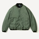 Basketcase Gallery Vintage Silk Air Force Jacket, Sage