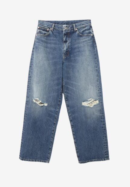 Basketcase Gallery 5POCKETS Pant - Damaged Denim, Indigo