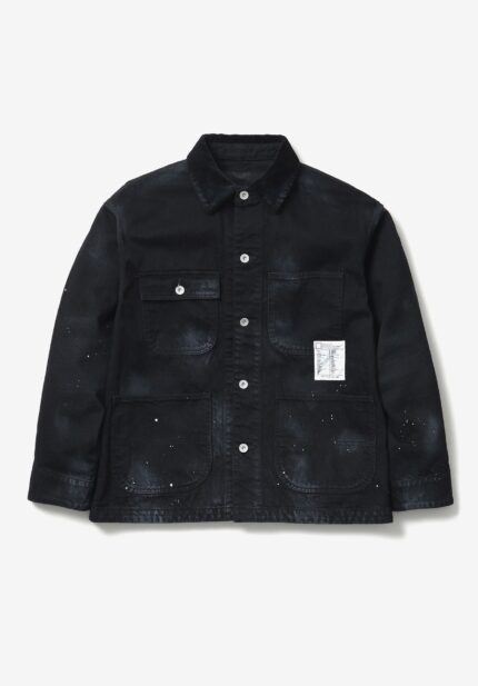 Basketcase Gallery BW . Washed Coverall Jacket, Black