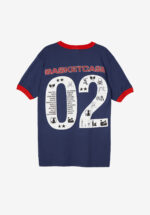 Basketcase Gallery Computer Ringer, Navy/Red