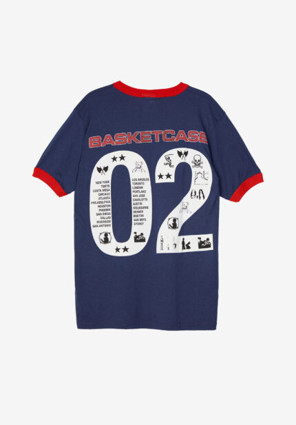 Basketcase Gallery Computer Ringer, Navy/Red