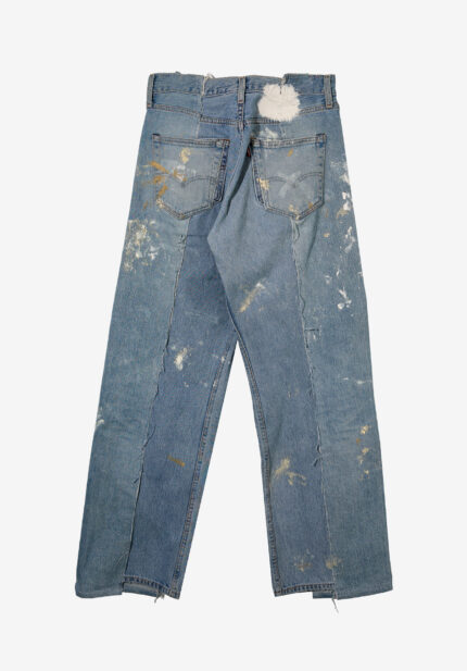 Basketcase Gallery Painted Baggy Jeans, Blue M