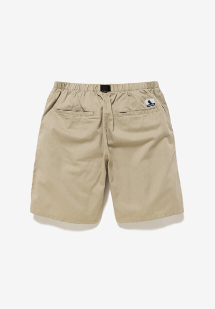 Basketcase Descendant Clasp Twill Webbing Shorts, Beige