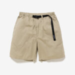 Basketcase Descendant Clasp Twill Webbing Shorts, Beige