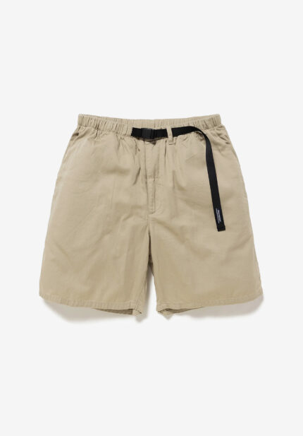 Basketcase Descendant Clasp Twill Webbing Shorts, Beige