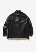 Basketcase Gallery Washed Leather Jacket, Black
