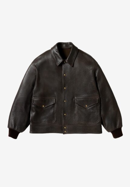 Basketcase Gallery Leather A-1 Flight Jacket, Brown