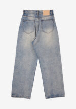 Basketcase Gallery LAX Baggy Studded Denim, Light Washed Blue