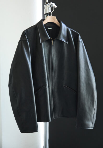 Basketcase Gallery Leather Sports Jacket, Black