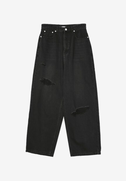 Basketcase Gallery Crushed Extended Cut Luft Jeans, Black Wash