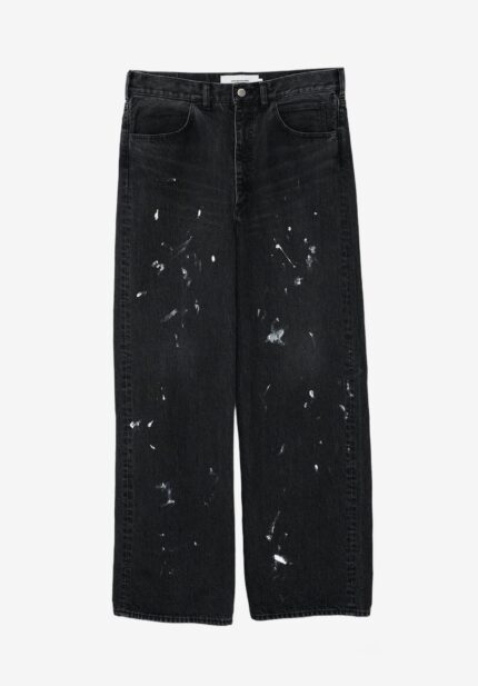 Basketcase Gallery 13OZ Painted Denim 5 Pocket Pants, Black