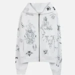 Basket Case Gallery Zip Hoodie White