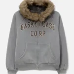BasketCase Gallery Corp Lined Zip Up Hoodie