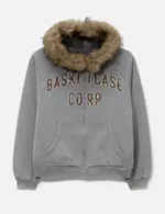 BasketCase Gallery Corp Lined Zip Up Hoodie