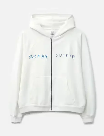 BasketCase Gallery Sucker White Zip Hoodie
