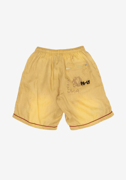 Basketcase Paly Hollywood Montauk Bowling Short, Yellow