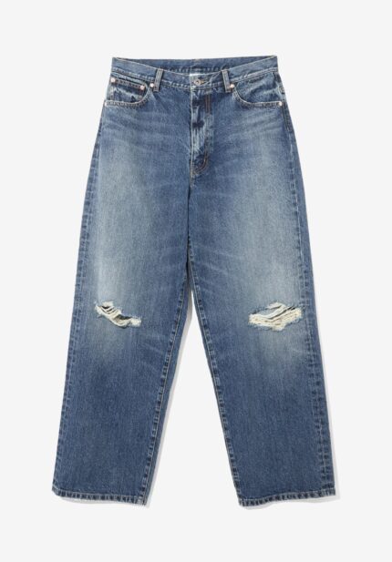 Basketcase Gallery 5 Pockets Pant - Damaged Denim, Indigo