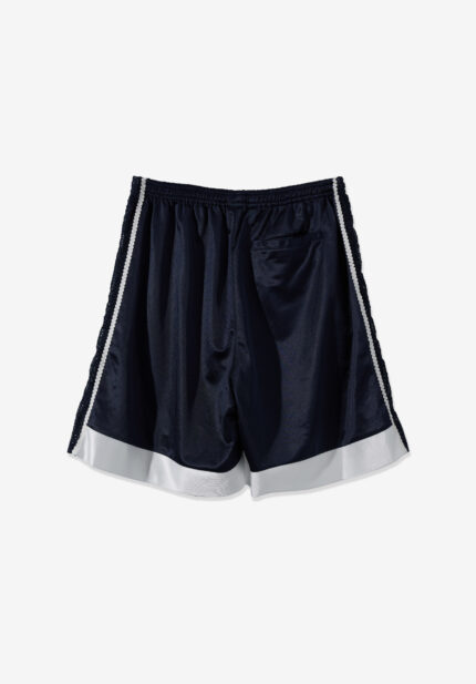 Basketcase Standalone Contrast Trim Mesh Shorts, Navy