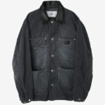Basketcase Gallery 8W Cotton Corduroy Leather Collar Coverall, Gray