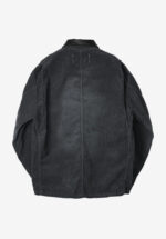 Basketcase Gallery 8W Cotton Corduroy Leather Collar Coverall, Gray