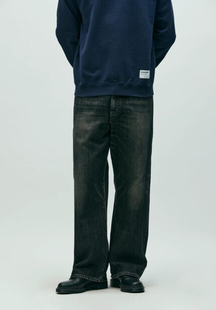 Basketcase Gallery Washed Denim Dp Wide Pants, Indigo