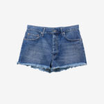 Basketcase Rhodolirion Button Fly Short Pant - Damaged Denim, Indigo