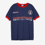 Basketcase Gallery Computer Ringer, Navy/Red