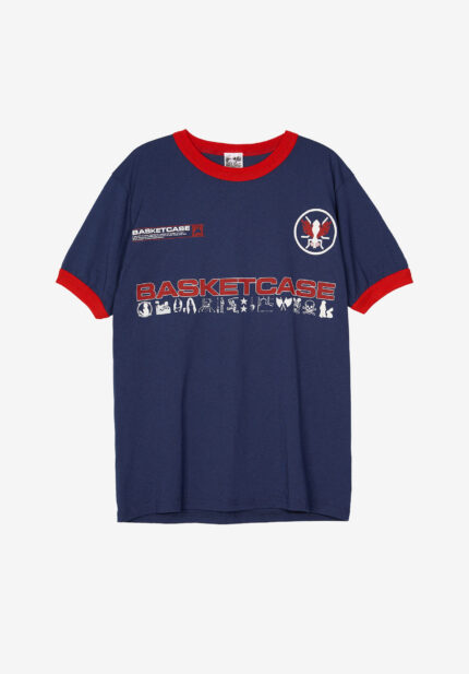 Basketcase Gallery Computer Ringer, Navy/Red